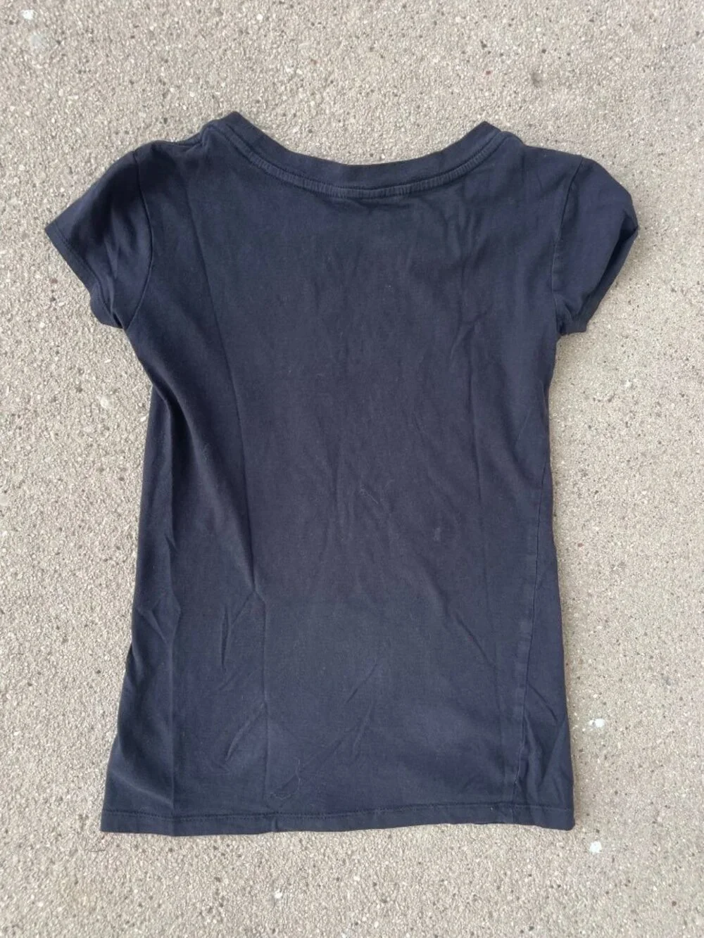 Vintage Y2K Aeropostale Micro Mini T Shirt Black Spellout Mall Goth S Cotton Emo